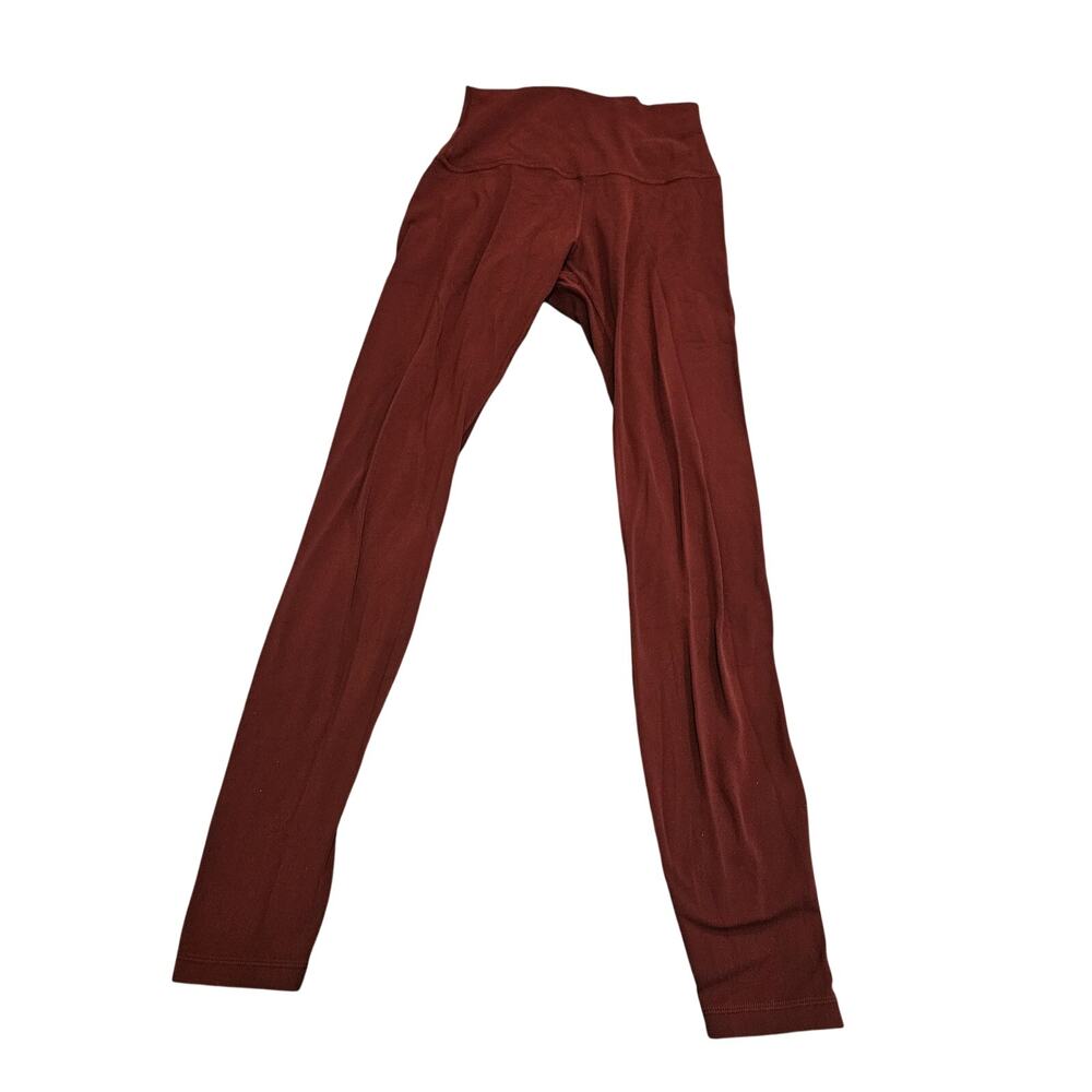 CRZ YOGA High Waisted Burgundy Leggings Womens XS (estimate) Athletic Yoga Pants